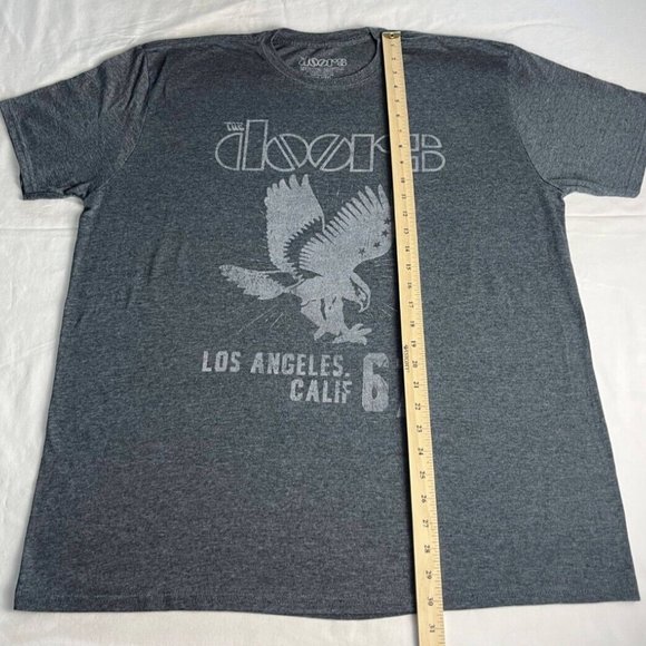 The Doors T-Shirt Women Size 2X Gray Crewneck Los Angeles Calf 67 Graphic Cotton - Picture 4 of 4